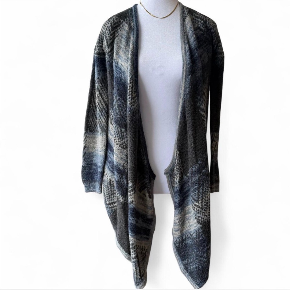 Knox Rose Blue Gray Open Cardigan XS